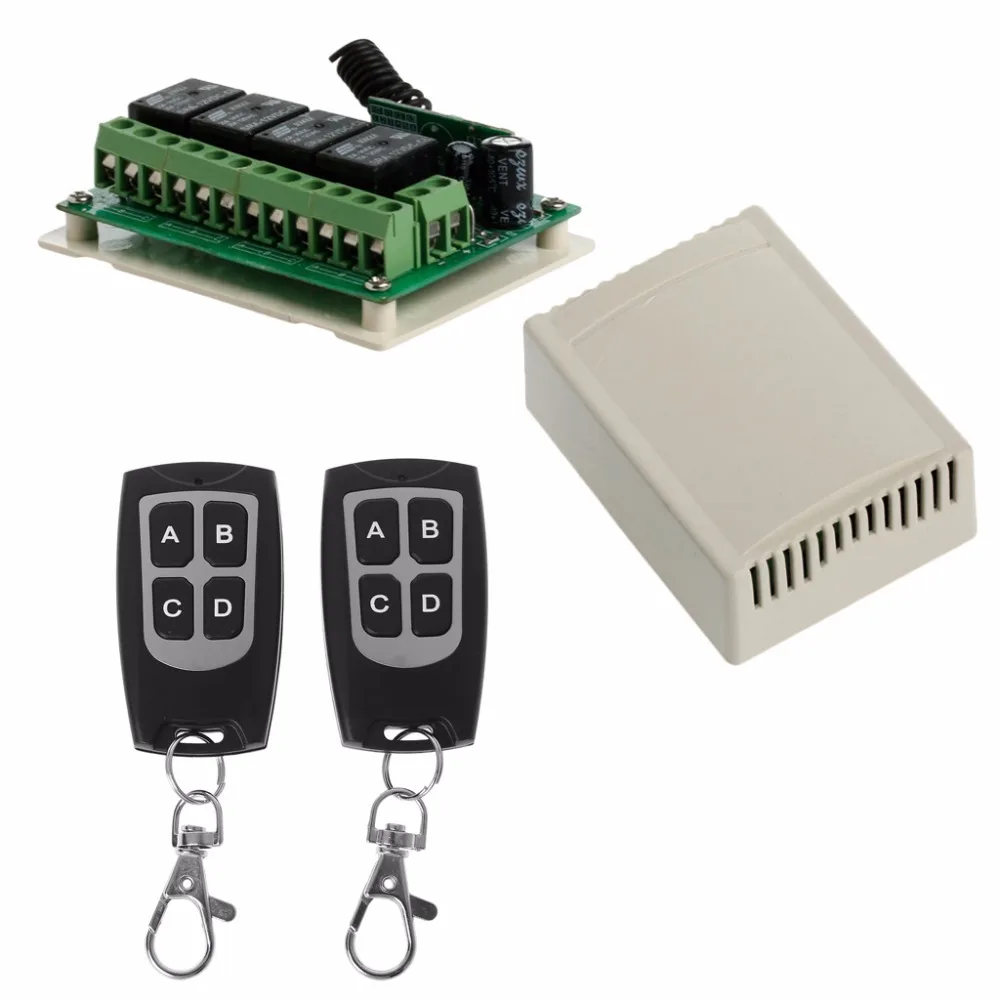 

Wireless Remote Control DC 12V 4CH 315MHz Relay Switch 2 Transceiver + Receiver