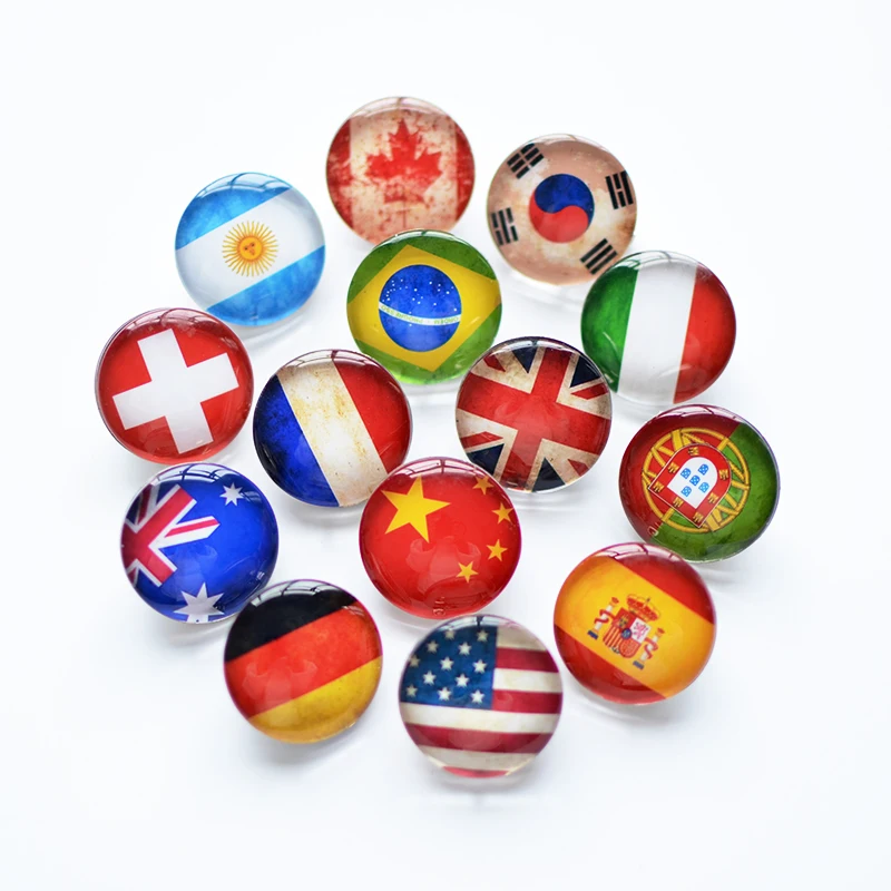 5pcs/lot S10 Country Flag Badges round female backpack icons World