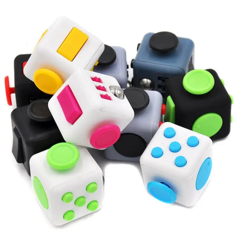 11 Styles Desk Spin font b Toy b font 2017 New Fidget Cube Relieves Anxiety and