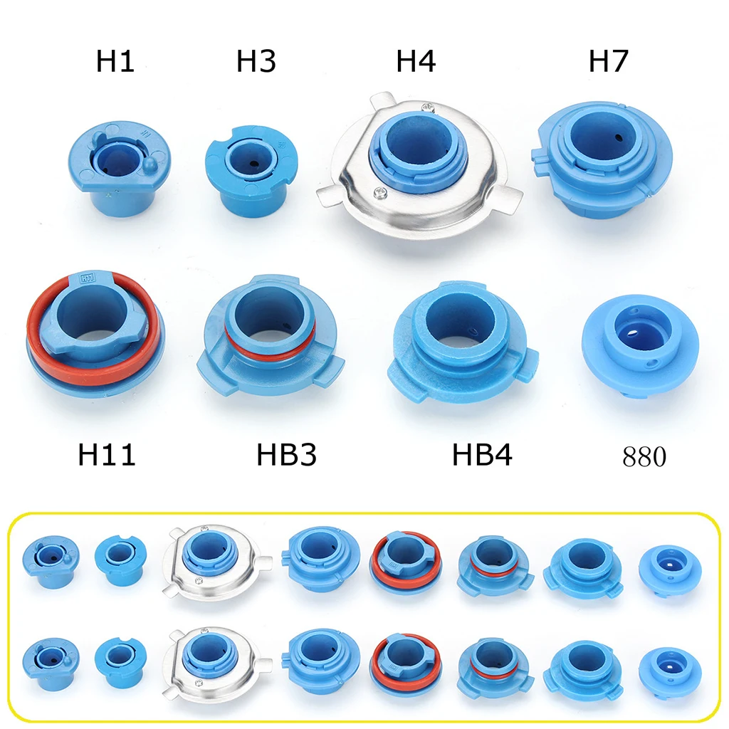 2Pcs LED Headlight Bulb Base Adapter Socket Retainer Car Conversion Kit Auto Replacement Parts 