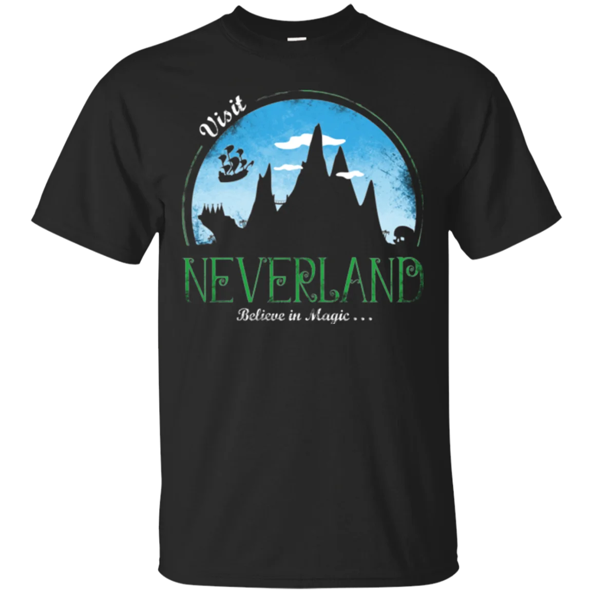 2019 новая мужская футболка с принтом хлопковая для посещения Neverland круглым