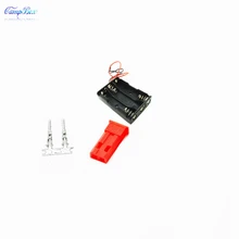 100Pcs 3xAAA Battery Case Holder Socket Wire Junction Boxes With 15cm Wires, JST 2.54 Male Header and Crimps