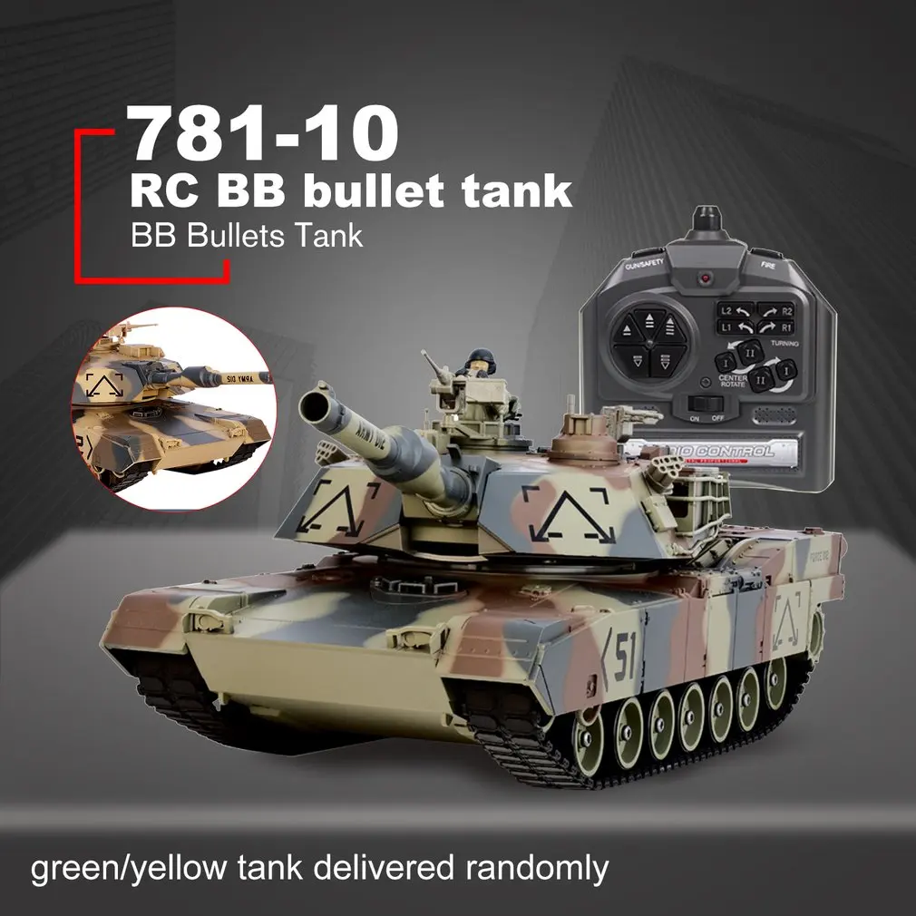

1/26 Scale Shooting BB Bullets Tank Set RC Military Car Remote Control Model Toy Gift Vehicle with 360 Rotate Life Indicator
