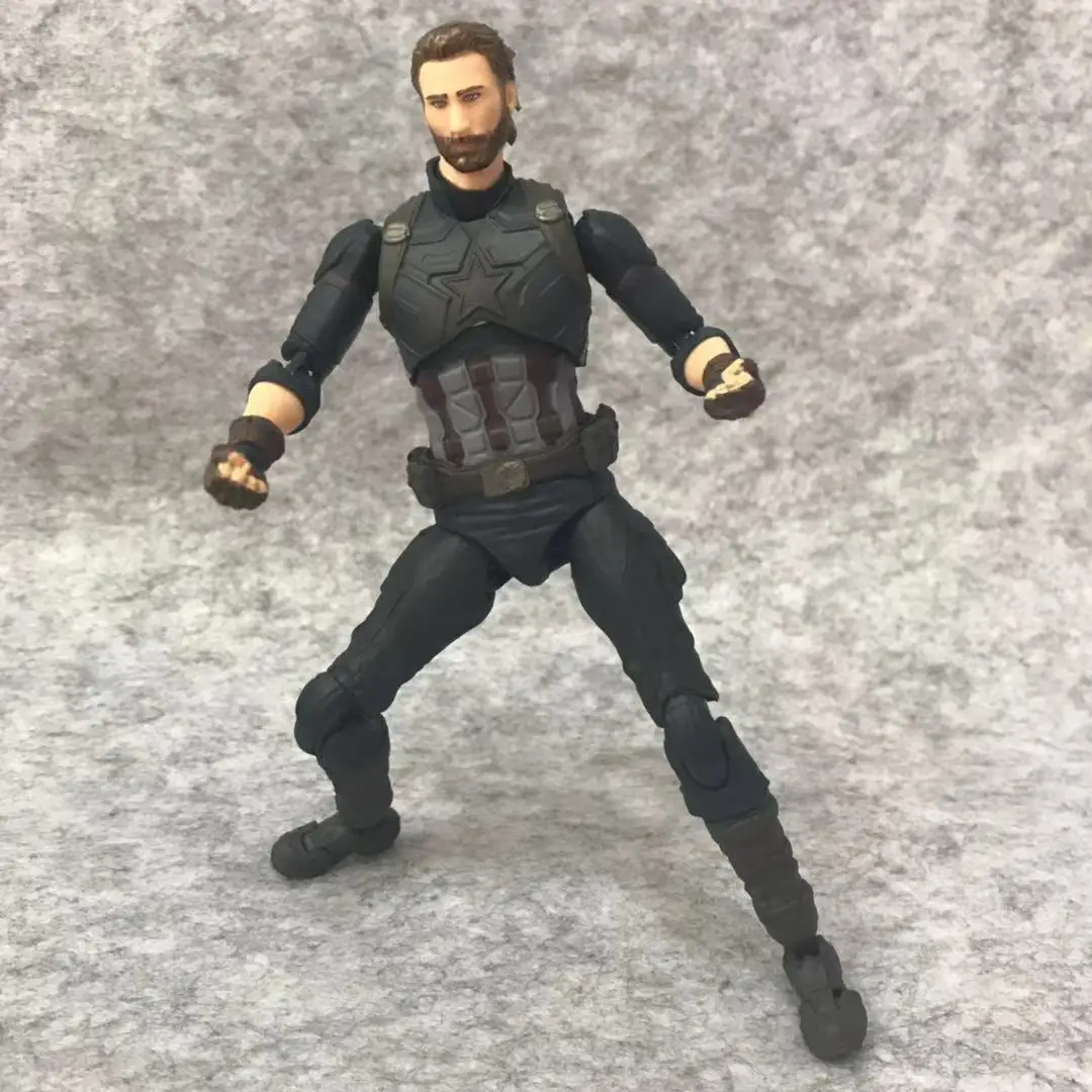 

Captain America Action Figure Anime Model SHF Captain America Movable Model Dolls Decoration Figurine Toys Gifts 16.5cm