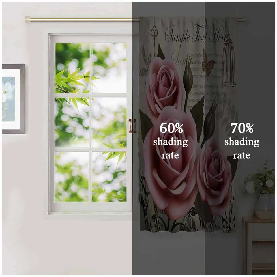 Miracille розовый цветочный занавес s для гостиной спальни занавески на окна 1-2 шт шикарные цветы занавески с розами для девочек спальня