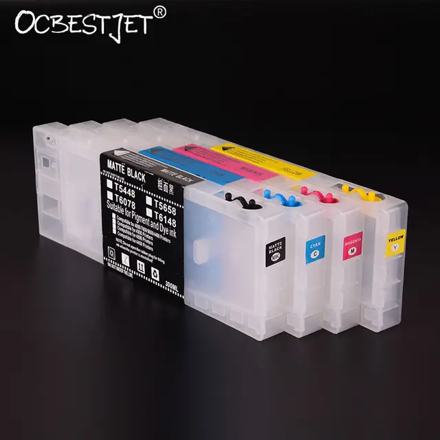 T5442 T5443 T5444 T5448 Empty Refillable Ink Cartridge With Reset Chip For Epson Stylus Pro 4400