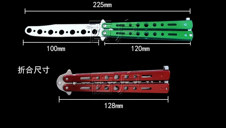 Крутой черный металлический тренировочный нож-бабочка Balisong, тренировочный складной нож, унылый инструмент для кемпинга cs go