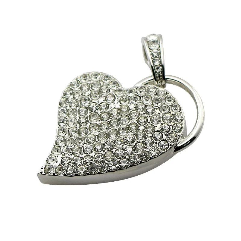 Heart USB Flash Memory Stick USB 2 0 Flash Pen Drive Business Gift Crystal font b