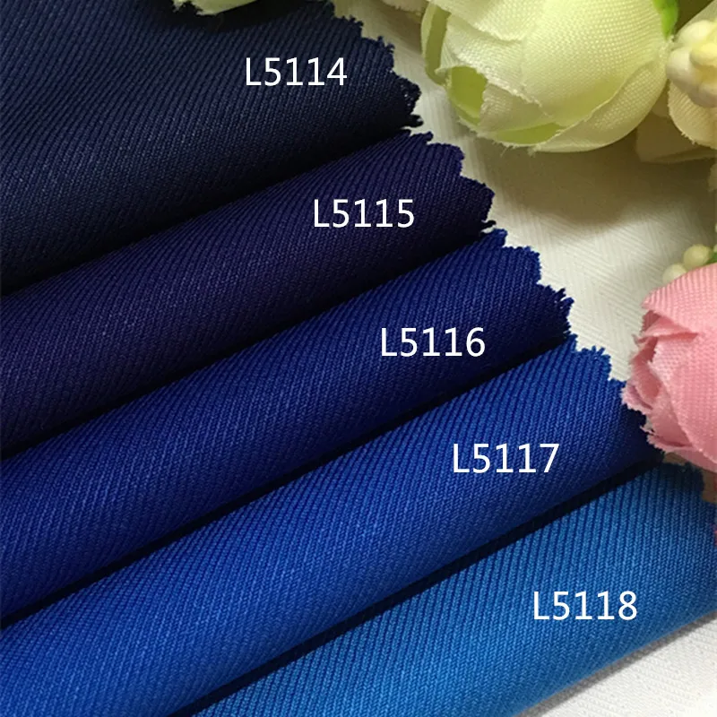 

Blue wool worsted wool suit fabric cloth color high-grade small suit wide leg pants and twill
