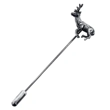 Gorąca sprzedaż Sika Deer broszka Pin czarny brąz przypinka nowość broszka ze zwierzęciem mężczyzn garnitur akcesoria