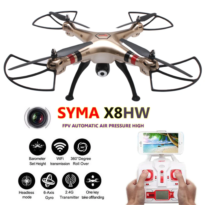 Buy Cheap Syma X8HW X8HC Quadcopter FPV 6 Axis Quadrocopter Camera Remote Control Helicoptero RC Drones Com Camera HD Profissional Dron