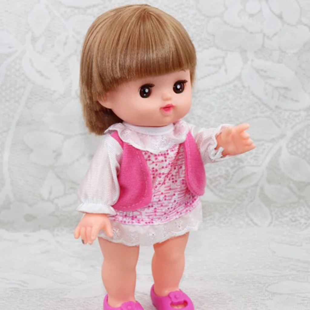 Popular Clothes Outfit Set False Two-piece Dress Skirt Tops  & White Underpants For Mellchan Doll Accessory