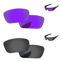 Черный и плазменный фиолетовый 2 пары Поляризованные Сменные линзы для топливных элементов Солнцезащитные очки Рамка UVA и UVB Защита
