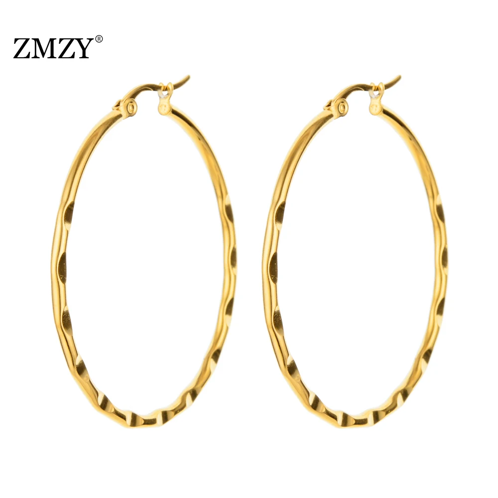 

ZMZY 316L Stainless Steel Earrings for Women Accessories Drop Earings Fashion Jewelry 2019 Circle Brincos Simple Trendy Female