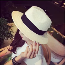 Summer Floppy Straw Beach Sun Hats For Women Classic Wide Brim Panama Hat Sombrero Paja Chapeau Femme Paille Ete Chapeu Feminino