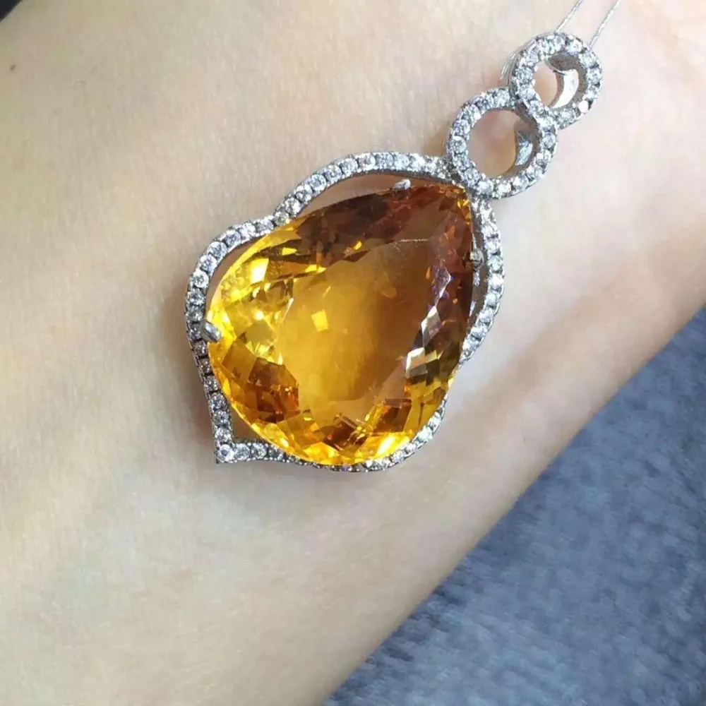 

Collares Qi Xuan_Yellow Stone Fashion Pendant Necklaces_Real Natural Necklaces_Quality Guaranteed_Manufacturer Directly Sale