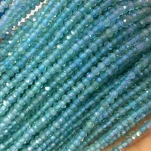 Настоящий Прозрачный Голубой Апатит фторапатит фосфорит ручной работы, круглые бусины, свободные маленькие бусины, сделай сам, ювелирные изделия, ожерелья или браслеты, 04113