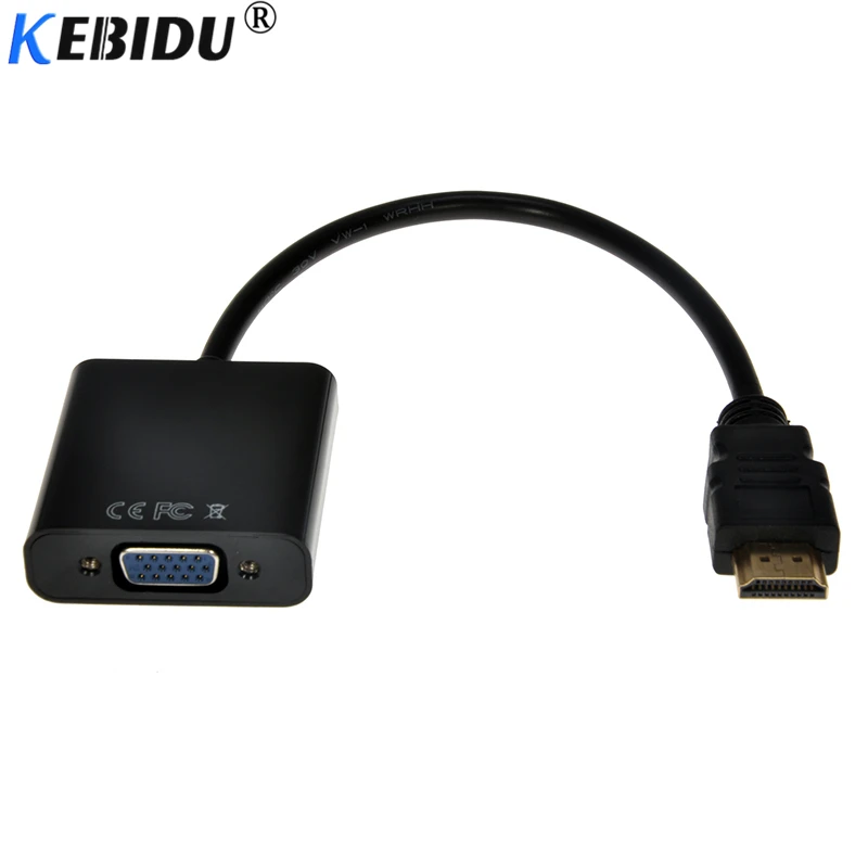 Адаптер kebidu HDMI в VGA переходник папа Мама 1080P цифро аналоговый видео аудио кабель