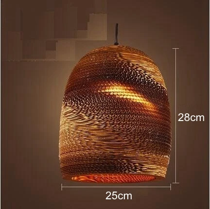 Промышленные современные скандинавские подвесные лампы из гофрированной бумаги, подвесные светильники для дома, столовой, кафе, бара, украшения - Цвет корпуса: 7