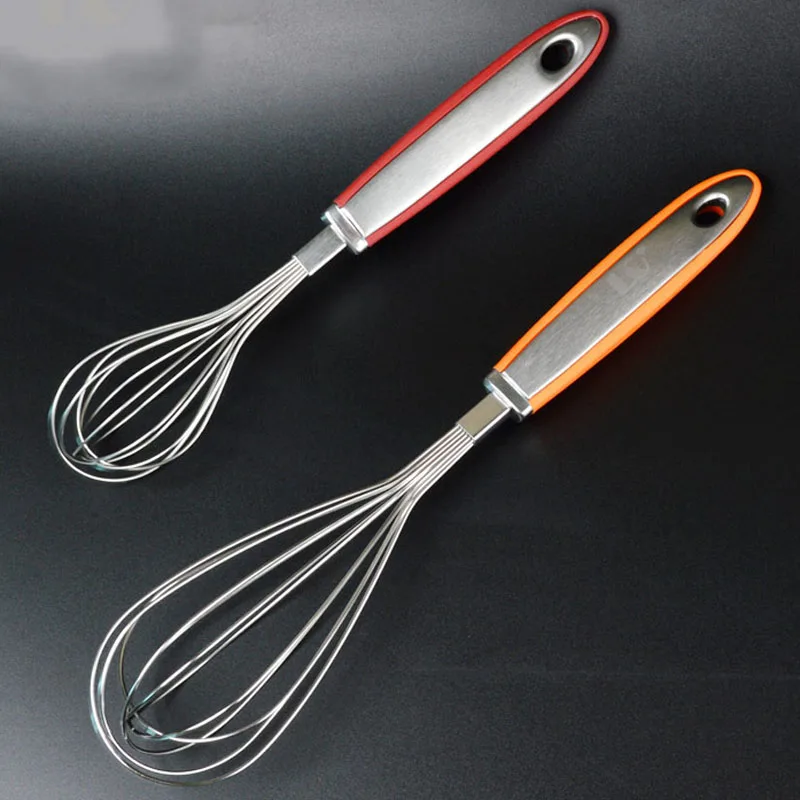 New Fashion Stainless Beater Silicone Handle Non Slip Insulation Egg