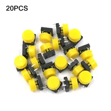 20 pçs/lote Tátil Botão Interruptor Momentâneo 12*12*7.3MM Micro interruptor de botão + Cap Tato