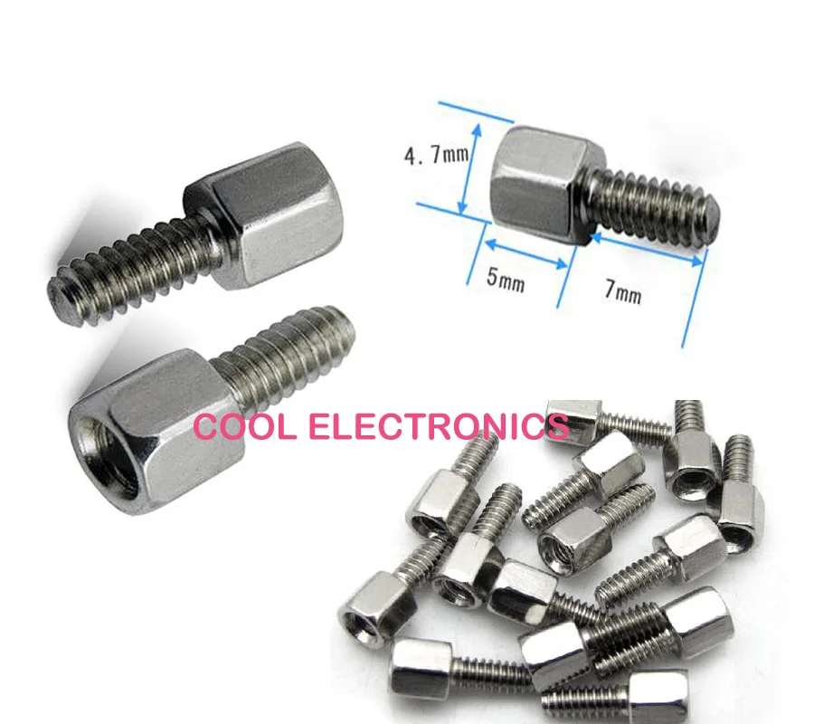 500pcs 40 4 5+7 Screw Screws Stud Hex Standoff Spacer DB9 DB15 DB25