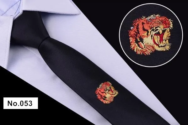 Мужские галстуки ленивый галстук на молнии Тонкий черный мужской галстук Цветочные Галстуки 5 см готовый бант дизайнерская мода - Цвет: 053