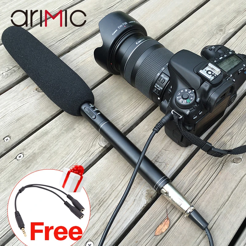 

Ulanzi Directional Condenser Camera Shotgun Interview Video Microphone Microfone for Canon Nikon DV DSLR Camcorder for iPhone