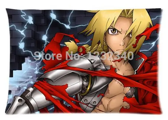 Cool Pillowcase Anime Fullmetal Alchemist Style Pillow Case (Twin Sides)(20x30 Inch) | Дом и сад