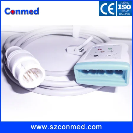 Совместимость новинка для philips M1668A ECG кабель багажника Круглый 12 контактов в DG Тип