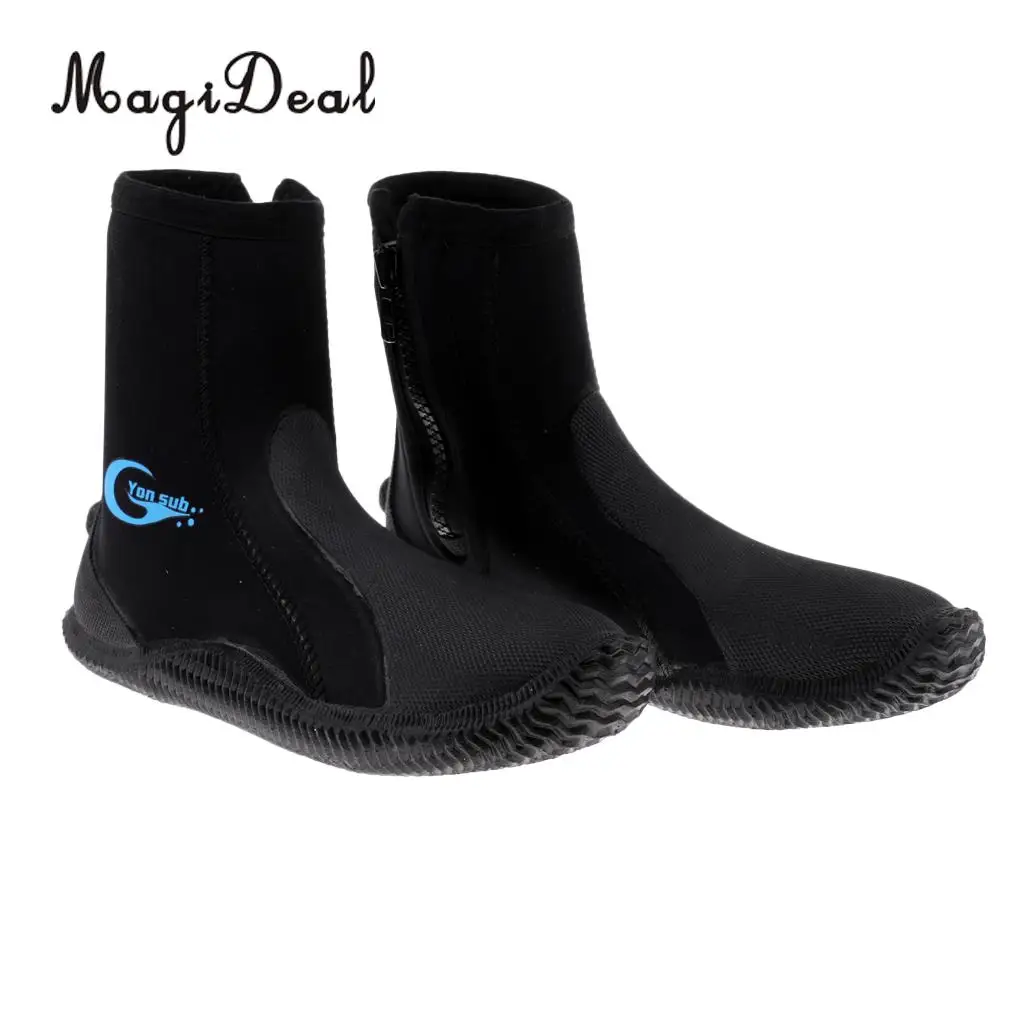 MagiDeal Professional 5mm Neoprene Wetsuit Shoes Beach Antiskid Scuba Diving Boots Snorkeling Jetski Kayak Fishing Swim Fins