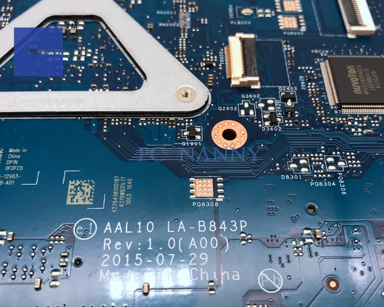 Best Price Pcnanny Mainboard F0fc6 0f0fc6 l10 La B843p For Dell Inspiron 5558 Intel I3 5005u 2 0gh Laptop Motherboard June