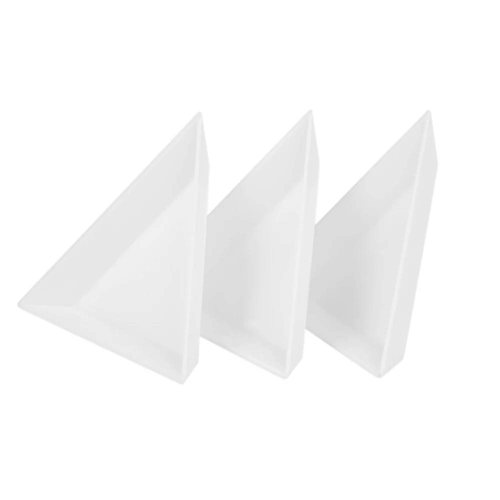

10Pcs Nail Art Storage Display Plate Nail Stickers Drilling Triangular Storage Box DIY Rhinestone Nail Art Box Accessory Tool