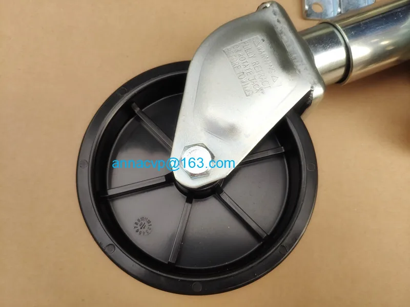 trailer jockey wheel 1000lbs side-swing steel 6 inch poly wheel (6)