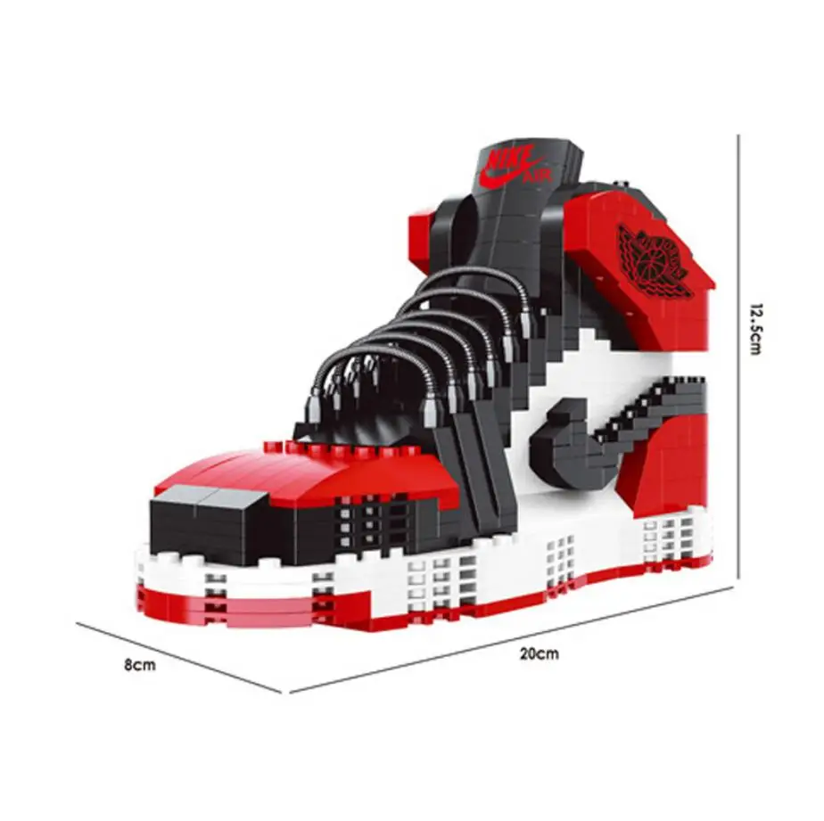Популярная спортивная баскетбольная обувь от известного бренда aj1 moc строительный блок Chicago assemable bricks модель aj Коллекция игрушек для подарков - Цвет: 1