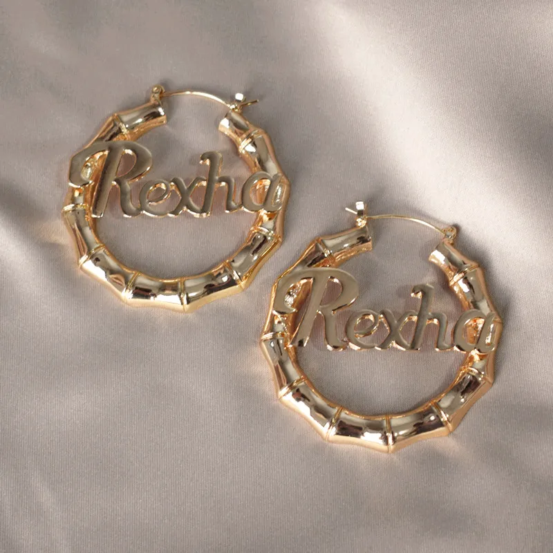Высококачественные серьги-кольца из сплава с буквами для женщин, модные ювелирные изделия, модные Эффектные серьги для девочек, аксессуары
