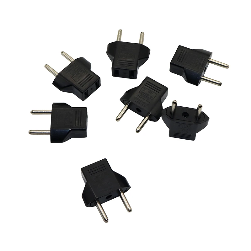 4 Pcs EU Plug Adapter Electrical Plugs Adapter 110v 220v Charge US Outlet Socket 2 Flat Pin For EU 2 Round Pin power plug adapter power socket adapter conversion plug plug conversion socket universal socket adapter