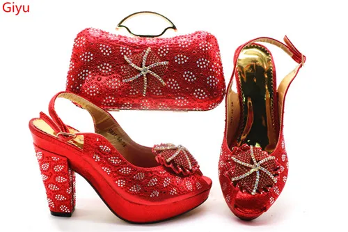 red shoes and bags to match