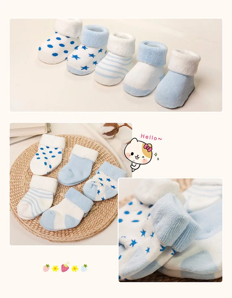 Meias de Bebê Menina e Menino Vivamom Pares Recém-nascidos Inverno Algodão Espessamento Unisex Meias Curtas 0-6 Meses Infantil 5 6 inverno algodão espessamento unisex meias curtas 0-6