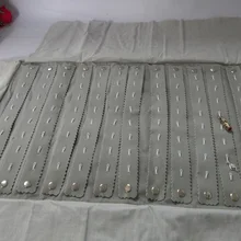 Супер ювелирные изделия Дисплей Rolls путешествия Портативный Организатор Черный Бархат Сумка Складная для Кулон Интимные аксессуары чехол для хранения