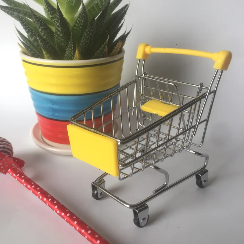 

Creative Mini Children Handcart Simulation Small Supermarket Shopping Cart Utility Cart Pretend Play Toys Strollers