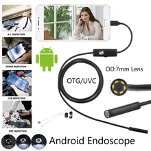 Android Endoscope Camera For Smartphone Snake Usb Inspection Boroscope Car Ear Detection 7.0mm 6led 1m 2m 3.5m 5m Cable Length