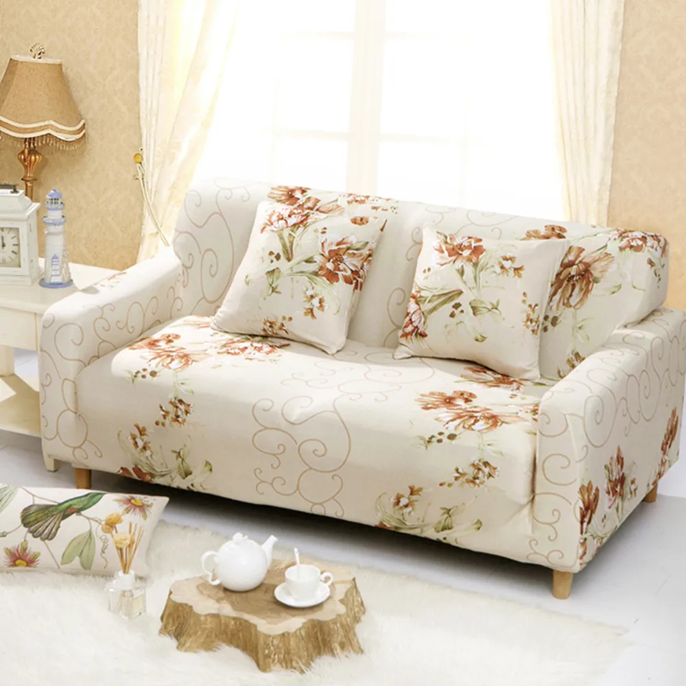 Чехлы для диванов с цветочным принтом эластичные универсальные секционные чехлы для диванов Угловые чехлы для мебели кресла домашний декор