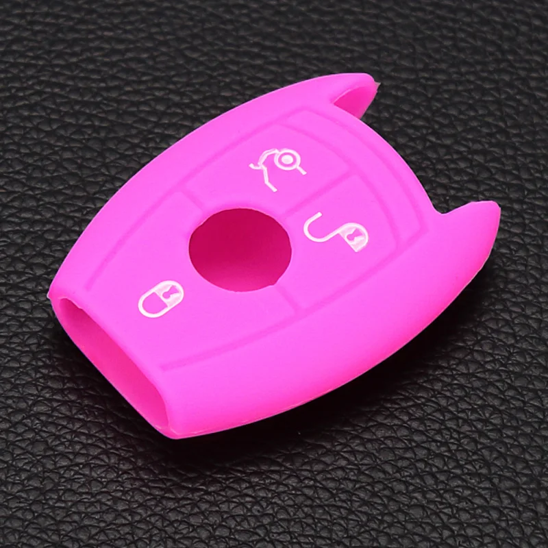 

High quality silicone car key cover case shell sticker for mercedes benz w203 w211 CLK c180 e200 AMG C E S class Protection box