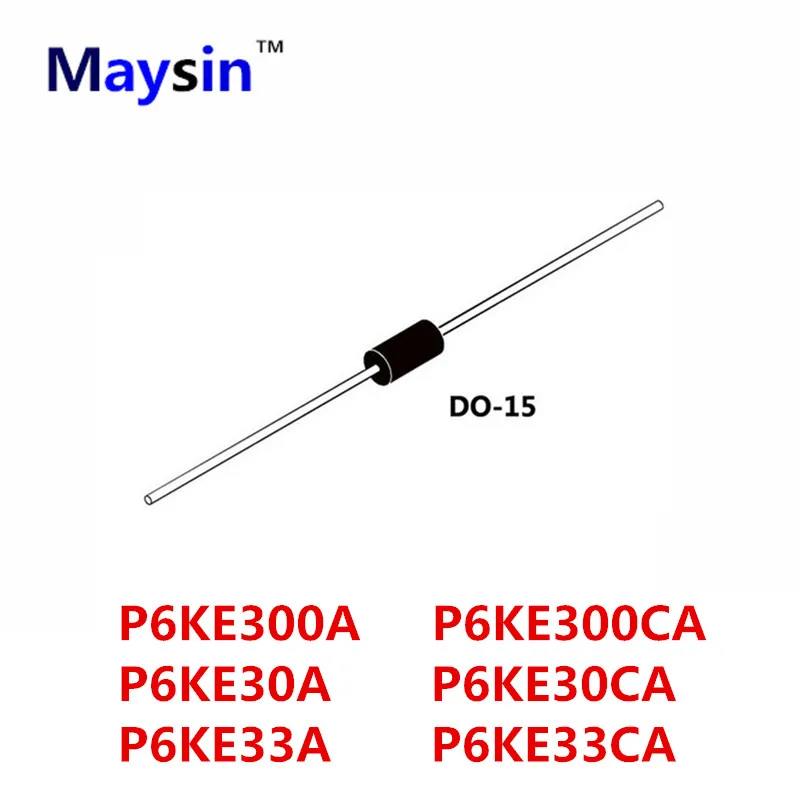 100PCS DO 15 P6KE300A P6KE300CA P6KE30A P6KE30CA P6KE33A P6KE33CA DO ...