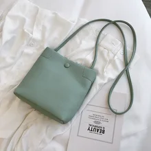 Летняя женская одноцветная сумка-мешок модные сумки маленькие свежие простые трендовые сумки на одно плечо сумка-мессенджер