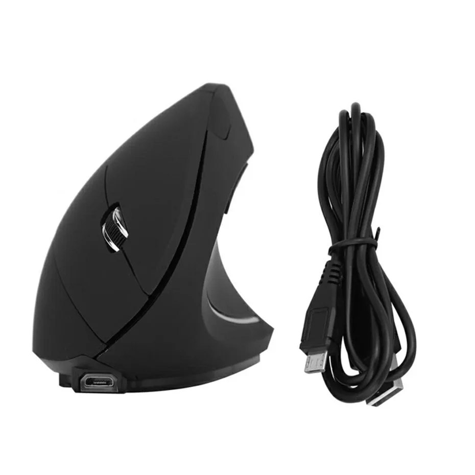 Basix Rechargeable Wireless Mouse 2.4GHz Vertical Gaming Mouse4
