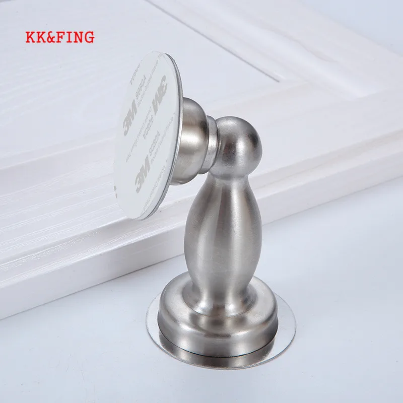 

KK&FING One Forming Stainless Steel Door Stopper Free Punching Magnetic Wall Suction Bathroom Bedroom anti-collision Door Stop