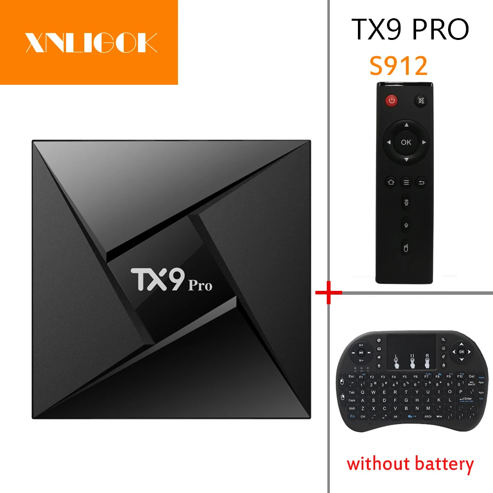 TX9 Pro ТВ приставка Android 7,1 OS 3g/32G Amlogic S912 Восьмиядерный двухдиапазонный WiFi 4K 3D 1080P H.265 телеприставка