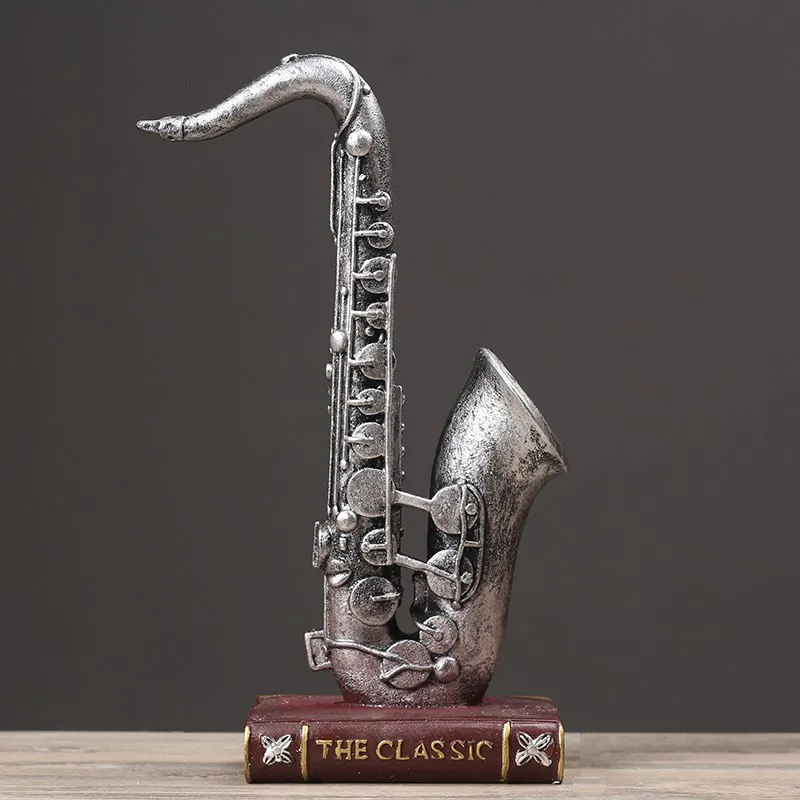 

Creative Retro Musical Instrument Decoration Saxophone Model Home Living Room Bar Resin Crafts Decoration Decoration AP5091525